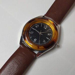 Tortoise And Brown Band Watch